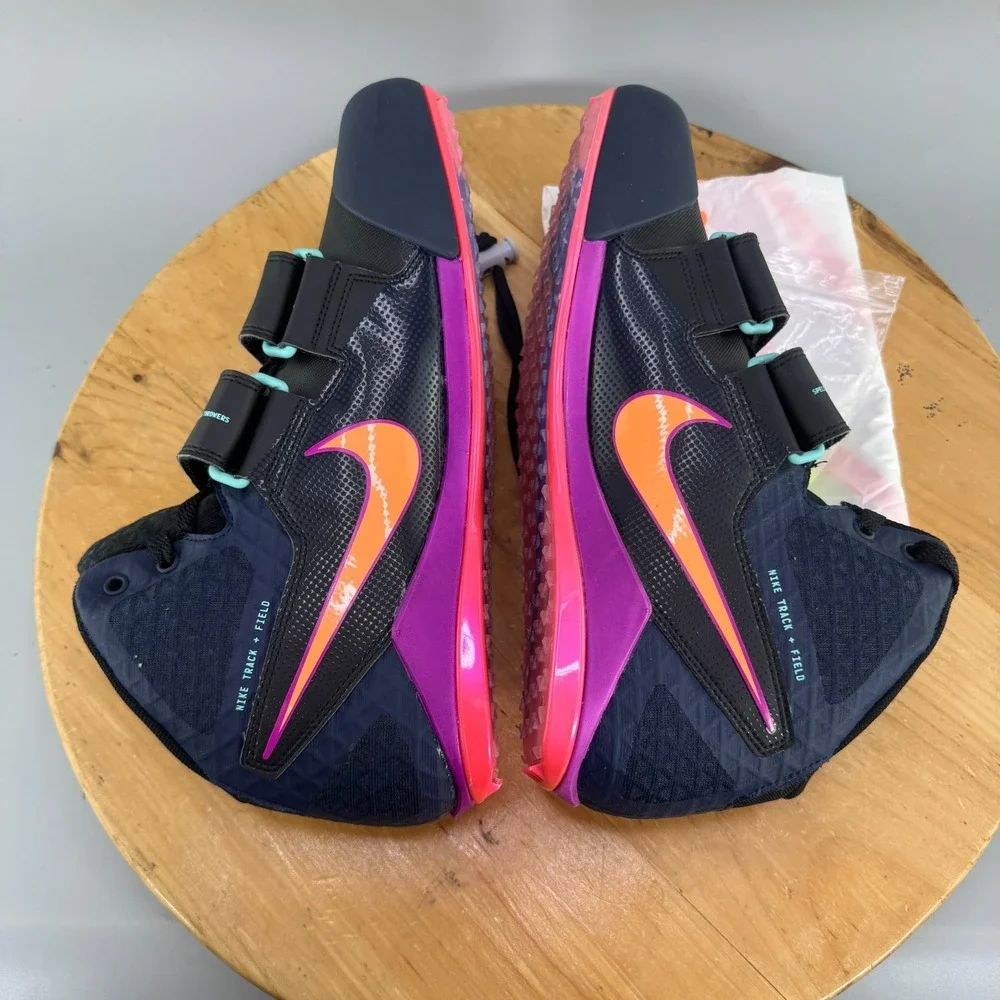 Nike Zoom Javelin Elite 3 Mens Size 11.5 Track Shoes Black Obsidian Orange Pulse